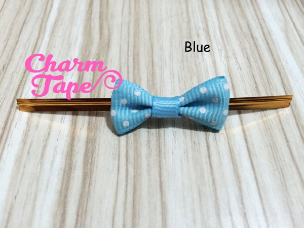 20pcs Ribbon Bow Twist Ties Polka dots Tie for Cookie Candy Bags Gift Wrap Packaging