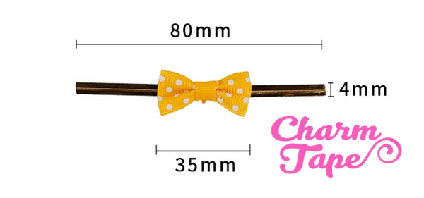 20pcs Ribbon Bow Twist Ties Polka dots Tie for Cookie Candy Bags Gift Wrap Packaging