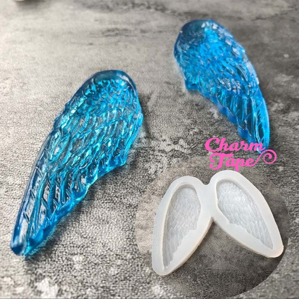 Angel Wings charm Silicon mold flexible, for polymer clay, resin jewelry Q125