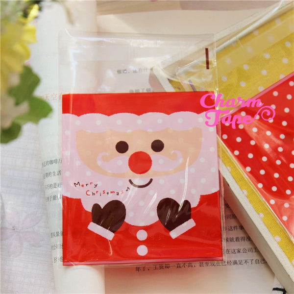 Cute Santa Claus Gift Bags Cello Bags Self-adhesive Cookie bags - Favors Bags - Party bags 20/50 bags CB63