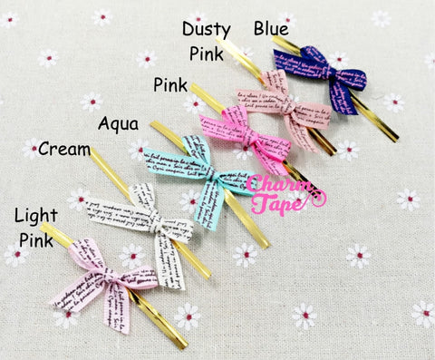 20pcs Ribbon Bow Twist Ties Scribble Tie for Cookie Candy Bags Gift Wrap Packaging