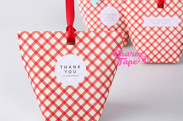 Red Check Gift Box with Red Ribbon Packaging Party Favors 5/20 counts PB011