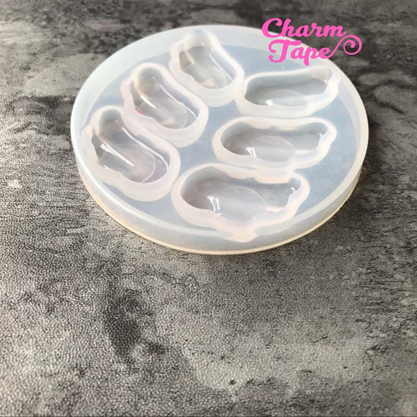 Cute Angel Wings charm Silicon mold flexible, for polymer clay, resin jewelry 010049
