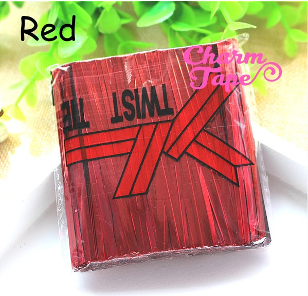 800Pcs 4 Inches Metallic Color Twist Ties for Party Cello Candy Bags Cake Pops