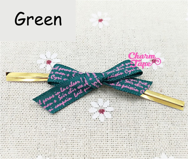20pcs Ribbon Bow Twist Ties Scribble Tie for Cookie Candy Bags Gift Wrap Packaging