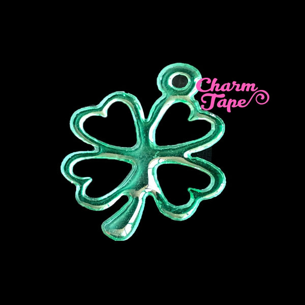 Clover Leaf charm Silicon mold flexible, for polymer clay, resin jewelry Q146
