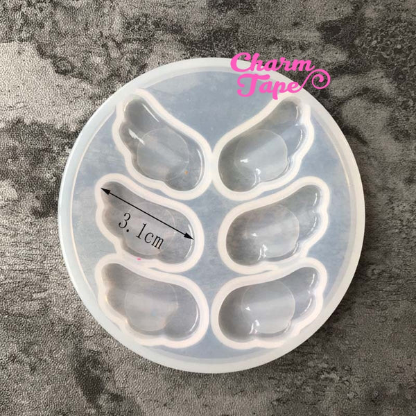 Cute Angel Wings charm Silicon mold flexible, for polymer clay, resin jewelry 010049