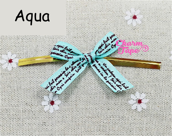 20pcs Ribbon Bow Twist Ties Scribble Tie for Cookie Candy Bags Gift Wrap Packaging