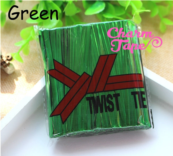 800Pcs 4 Inches Metallic Color Twist Ties for Party Cello Candy Bags Cake Pops