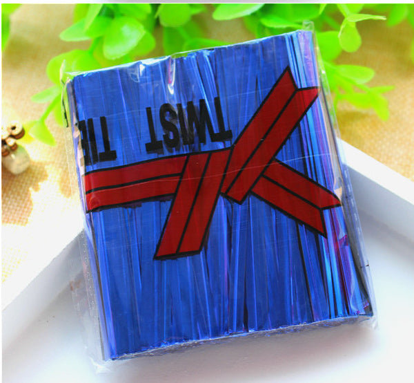 800Pcs 4 Inches Metallic Color Twist Ties for Party Cello Candy Bags Cake Pops