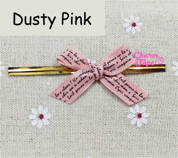 20pcs Ribbon Bow Twist Ties Scribble Tie for Cookie Candy Bags Gift Wrap Packaging