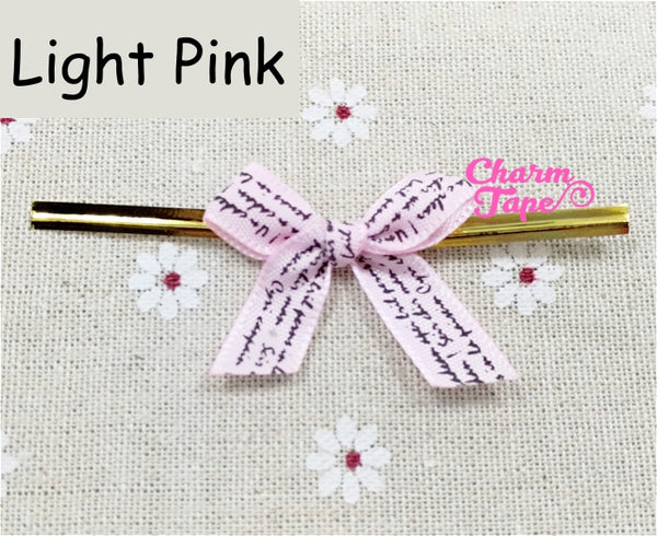 20pcs Ribbon Bow Twist Ties Scribble Tie for Cookie Candy Bags Gift Wrap Packaging