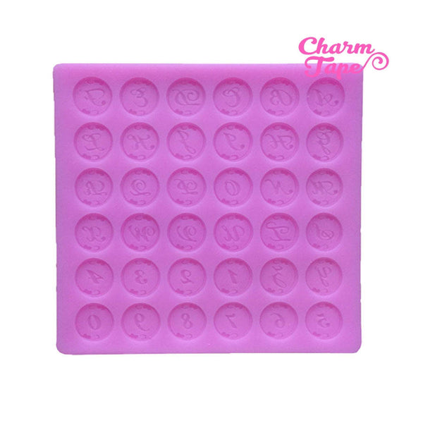 Alphabets & Numbers Silicone Mold Food Grade for Cake Making M094