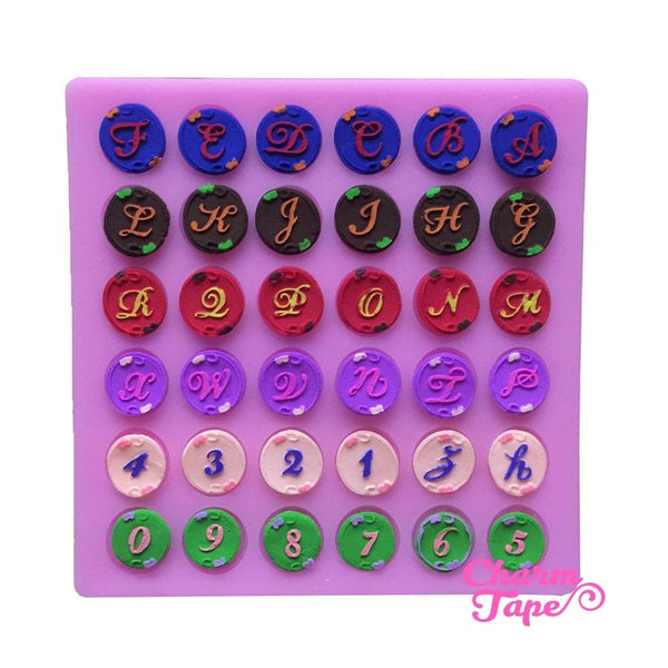 Alphabets & Numbers Silicone Mold Food Grade for Cake Making M094