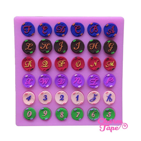 Alphabets & Numbers Silicone Mold Food Grade for Cake Making M094