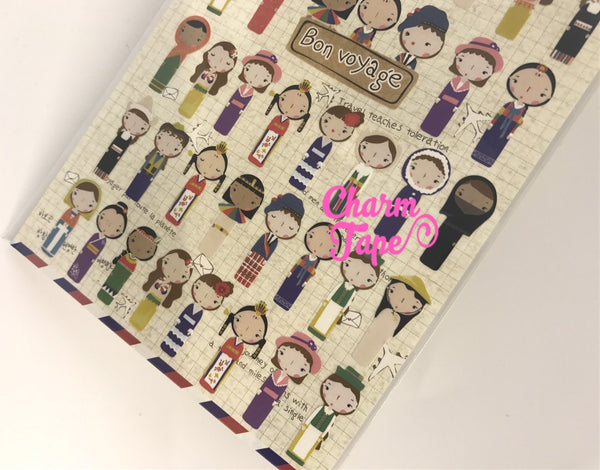 National Costume Dress Sticker 1 Sheet Funny  SS530