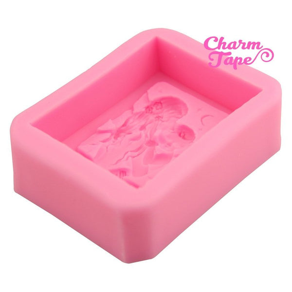 Very Detailed Mother & Child Food Graded Silicon silicone mold for uv resin /cake/ fondant / soap making flexible mold H2879