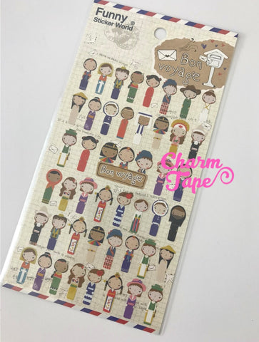National Costume Dress Sticker 1 Sheet Funny  SS530
