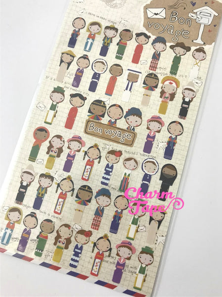 National Costume Dress Sticker 1 Sheet Funny  SS530
