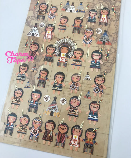 Ten Little Indian sticker art stickers by Funny SS801