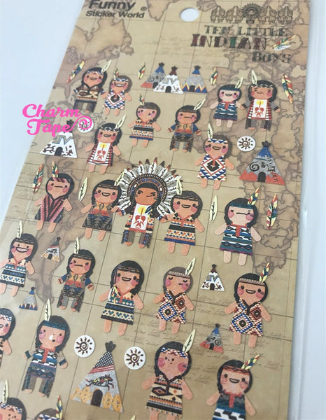 Ten Little Indian sticker art stickers by Funny SS801