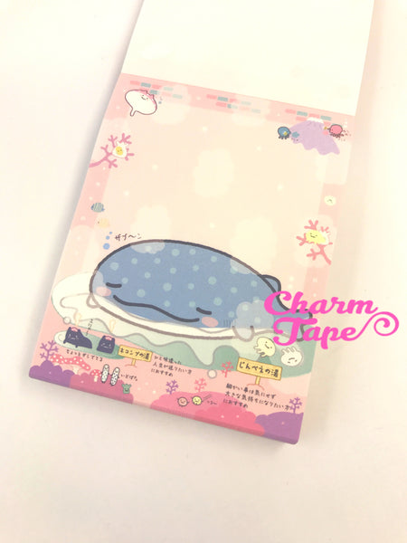 Jinbesan whale shark mini Memo Pad by San-x from Japan
