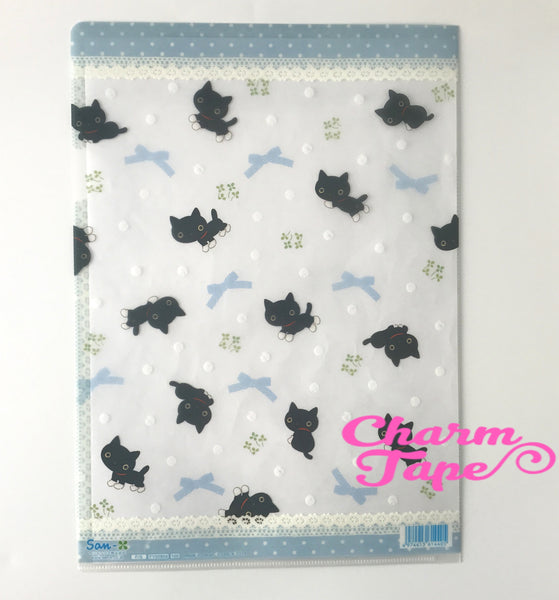 San-x Black Cat Kutusitanyanko A4 plastic file folder