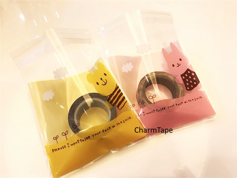 Bear & Bunny Rabbit Gift Bags Cello Bags Self-adhesive Cookie bags Set of 20 bags CB2