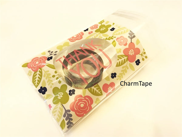Thank You Bags // Cello Bags // Poly Bags // Self Sealing bags // Wedding Favor Bags // Party Thank You Bags Set of 20 bags CB11 - CharmTape - 2