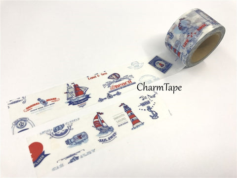 Vintage sailor tattoo Big Washi Tape 30mm x 10m WT618 - CharmTape - 1