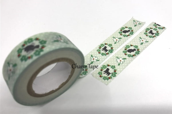 Washi Tape - Animal Silhouette 15mm x 8 meters WT583 - CharmTape - 2