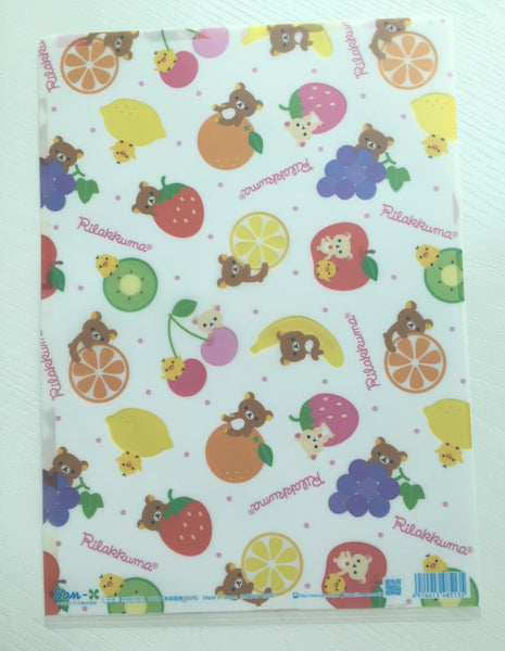 San-x Rilakkuma bear A4 plastic file folder - CharmTape - 2