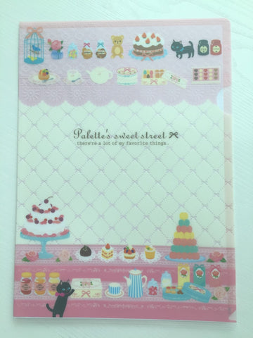 San-x Palette's s Sweet Street A4 plastic file folder - CharmTape - 1