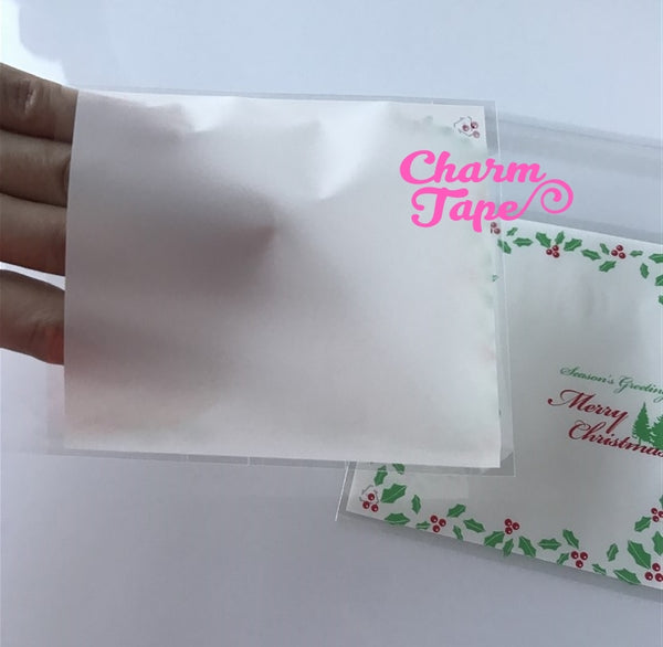 Festive Greeting Simple Gift Bags Cello Bags Self-adhesive Cookie bags - Favors Bags - Party bags 20/50/100 bags CB62