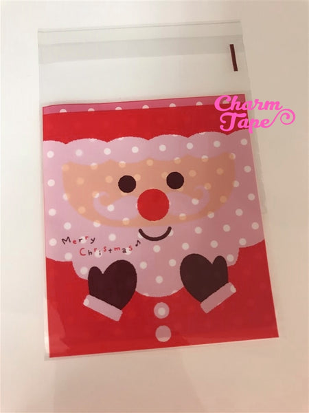 Cute Santa Claus Gift Bags Cello Bags Self-adhesive Cookie bags - Favors Bags - Party bags 20/50 bags CB63