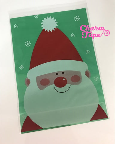 Festive Santa Claus Gift Bags Cello Bag - Party bags Set of 20/50/100 14x20 cm CB32