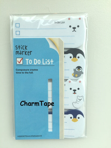 Animal To do list - Sticky Post It Memo Note Pad 80 sheets - CharmTape - 6