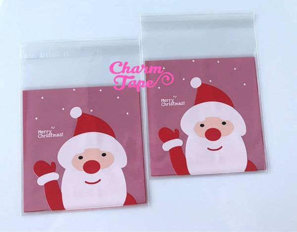 Festive Snowman or Santa Gift Bags Cello Bags Self-adhesive Cookie bags - Favors Bags - Party bags 20/50/100 bags CB58 CB59