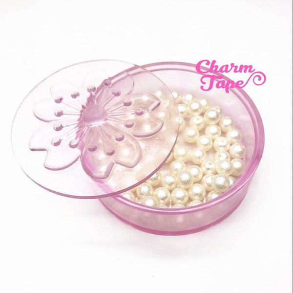 Sakura Trinket Box Silicone Mold | Cherry Blossom Flower Box Mold | Round Container Mold | uv Resin (80mm x 27mm) S166