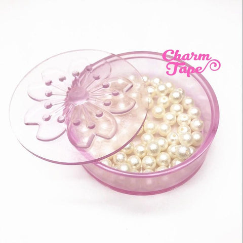 Sakura Trinket Box Silicone Mold | Cherry Blossom Flower Box Mold | Round Container Mold | uv Resin (80mm x 27mm) S166