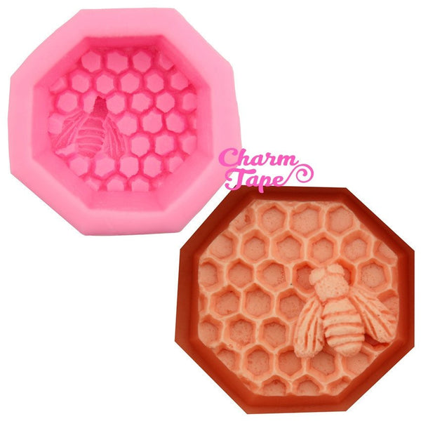 Honey Bee Hive Food Graded Silicon silicone mold for uv resin /cake/ fondant / soap making flexible mold H2968