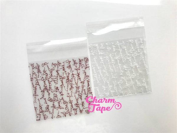20/50/100 bags Writing Cello Bags // Poly Bags // Self Sealing bags // Wedding Favor Bags // Party Bags Set CB21