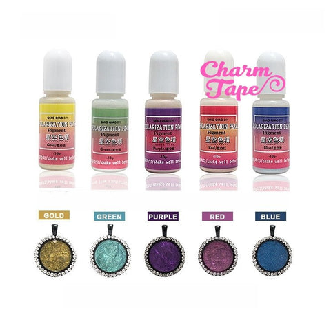 Iridescent polarized Mermaid Resin Color Pigment - Colorant Dye for UV Resin Coloring - 10g Liquid Pearl effect color pigment