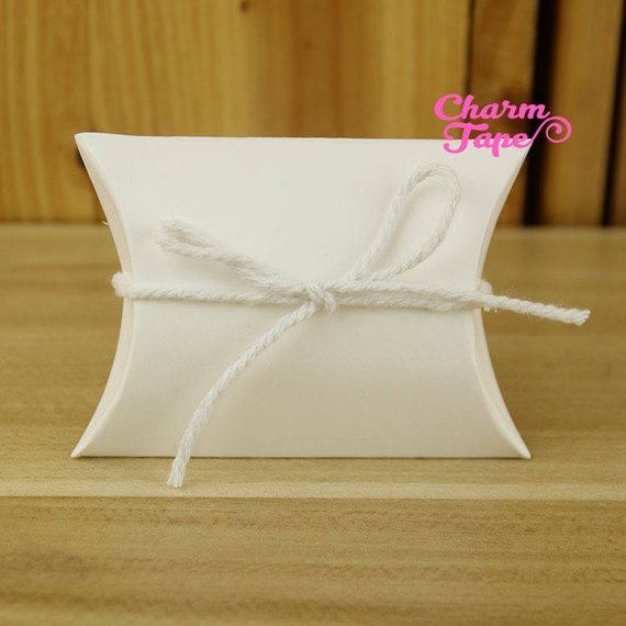 5/25/100 pcs Brown Kraft Paper Pillow Gift Box, Boxes For Candy - Party Favors PB008 9x6.5x2.5cm