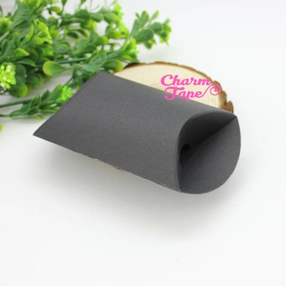 5/25/100 pcs Brown Kraft Paper Pillow Gift Box, Boxes For Candy - Party Favors PB008 9x6.5x2.5cm