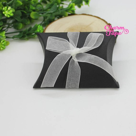 5/25/100 pcs Brown Kraft Paper Pillow Gift Box, Boxes For Candy - Party Favors PB008 9x6.5x2.5cm
