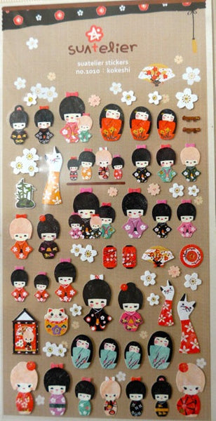Kimono Girl sticker 1 Sheets by Suatelier SS1010 - CharmTape - 1