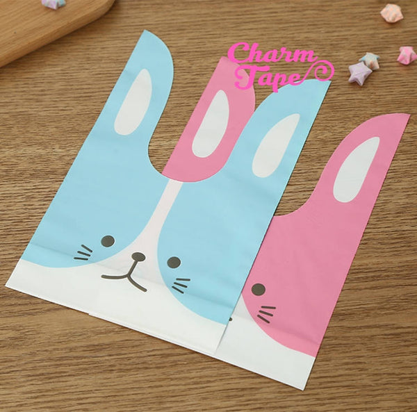 Nah face Rabbit Bunny Bags // Cello Bags // Party Bags Set of 25 bags CB22 9.8x16x5.5 cm