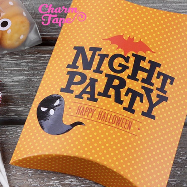 Halloween Gift Box, Pillow Boxes For Candy, Treat - Favors Bags Set of 4 PB001 14x10cm