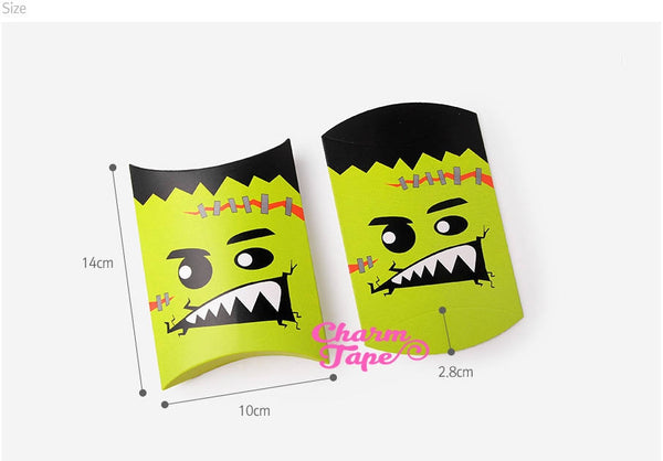 Halloween Gift Box, Pillow Boxes For Candy, Treat - Favors Bags Set of 4 PB001 14x10cm